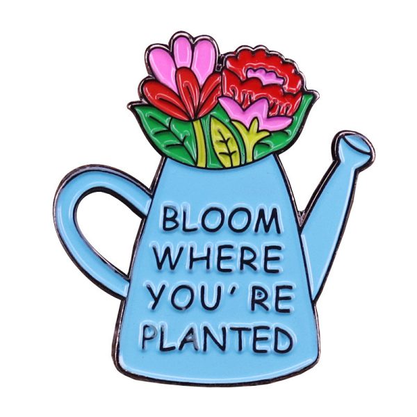 Watering Can Bouquet Brooch