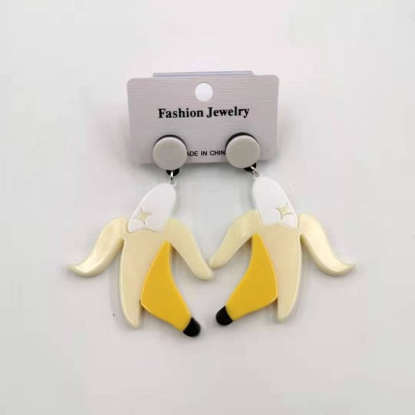 Playful Acrylic Drop Earrings – Ice Cream or Banana