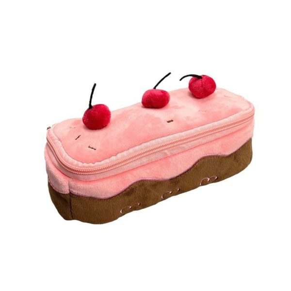 New Cherry Cake Plush Pencil Bag