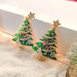 Christmas Tree Diamond Earrings
