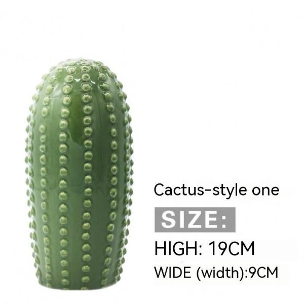 Ceramic Cactus Decor Figurines