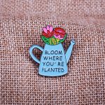 Watering Can Bouquet Brooch