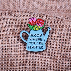 Watering Can Bouquet Brooch