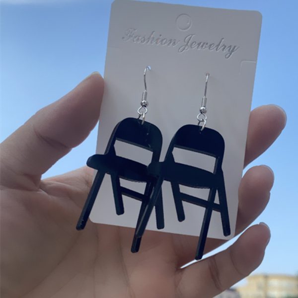 Colourful Acrylic Chair Earrings & Necklace