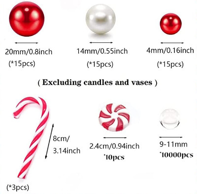 Christmas Vase Filler Set – Festive Hydrogel Decor