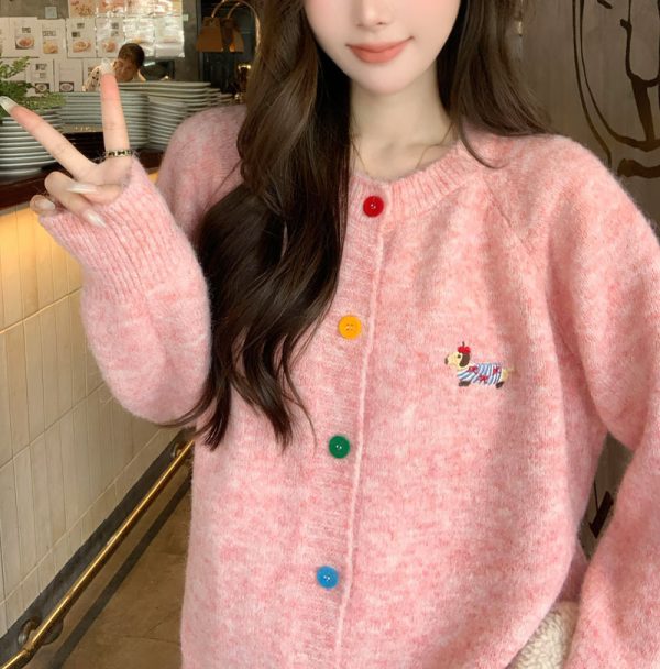 Embroidered Knit Cardigan
