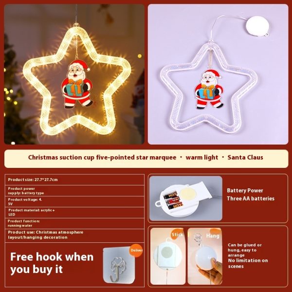 LED Christmas Window Light – Star Marquee Decoration
