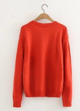 Red Hamburger Knit Sweater