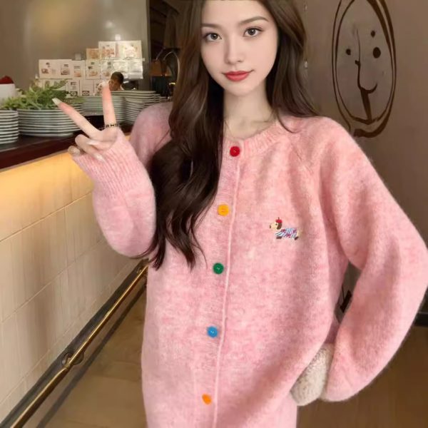Embroidered Knit Cardigan