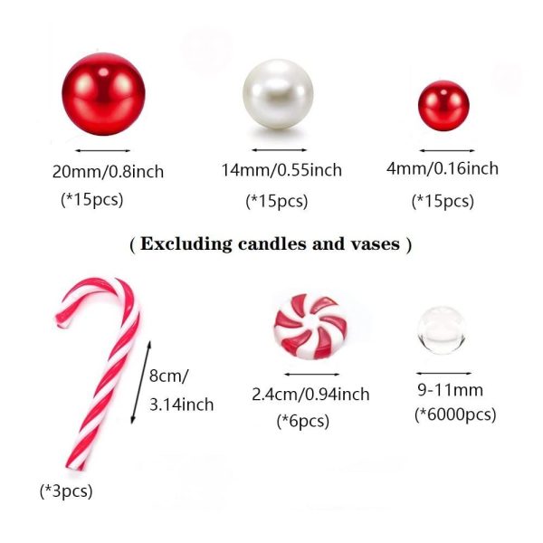 Christmas Vase Filler Set – Festive Hydrogel Decor
