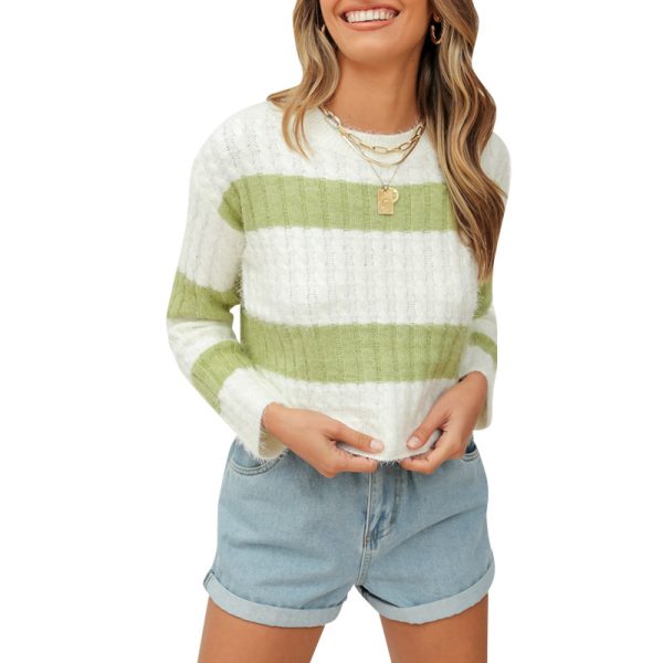 Wave Pattern Knit Sweater