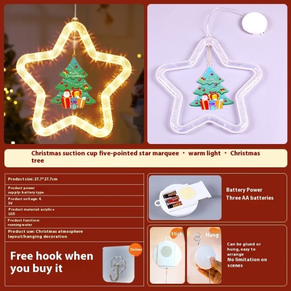 LED Christmas Window Light – Star Marquee Decoration