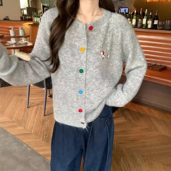 Embroidered Knit Cardigan