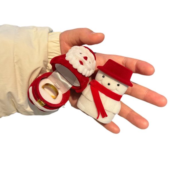 Christmas Ring Box – Santa & Snowman Jewellery Box
