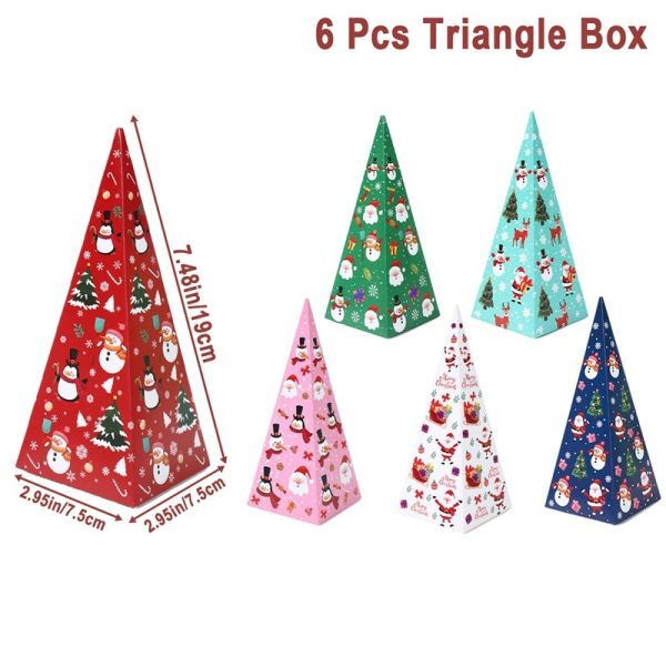 Christmas Triangle Candy Boxes – Santa & Snowman Treat Boxes