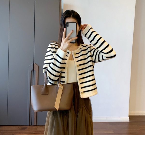 Striped Knit Cardigan