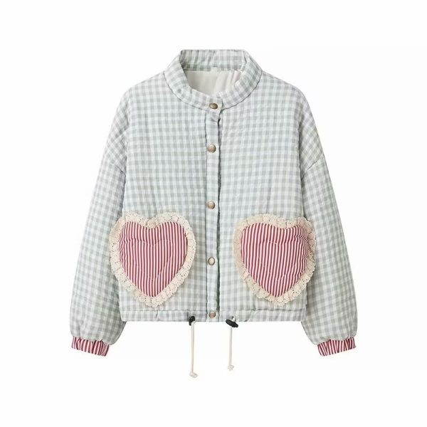 Plaid Cotton-Padded Coat