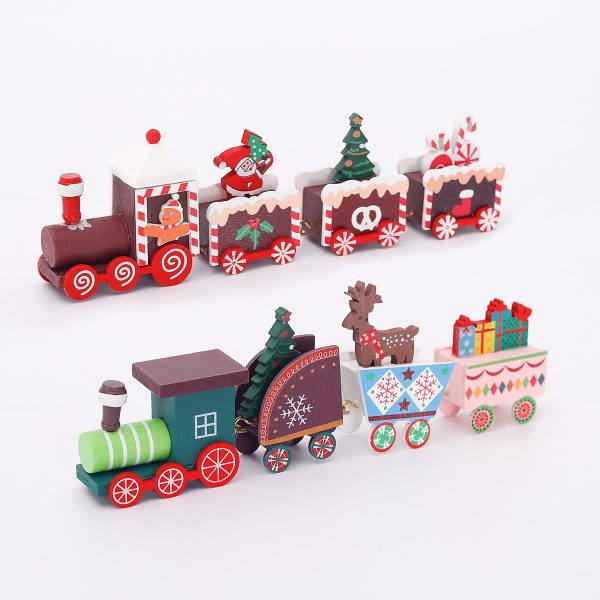 Wooden Christmas Train Ornament