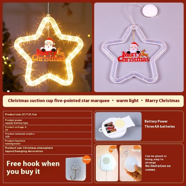 LED Christmas Window Light – Star Marquee Decoration