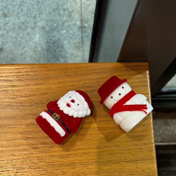 Christmas Ring Box – Santa & Snowman Jewellery Box