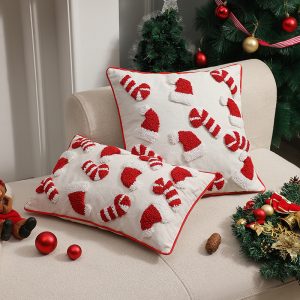 Tufted Christmas Cushion Cover – Modern Minimalist