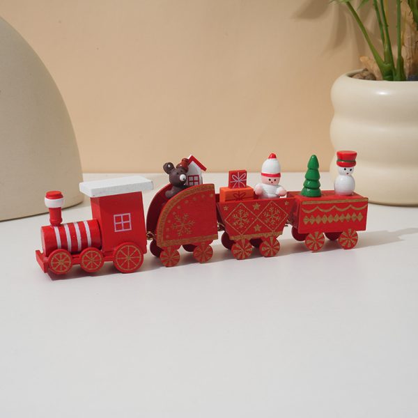 Wooden Christmas Train Ornament