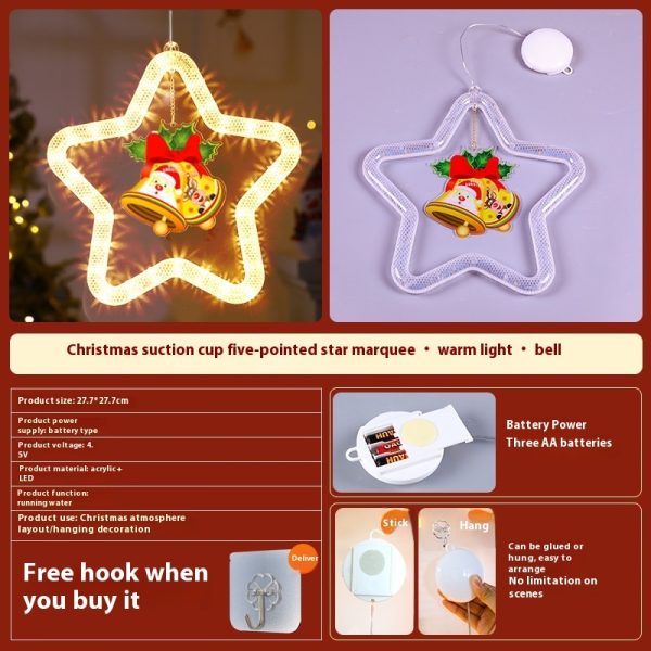 LED Christmas Window Light – Star Marquee Decoration