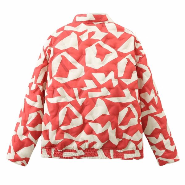 Geometric Print Padded Jacket