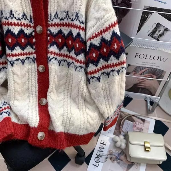 Retro Knit Sweater Coat
