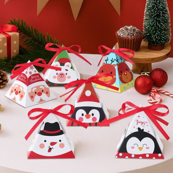 Christmas Triangle Candy Boxes – Santa & Snowman Treat Boxes