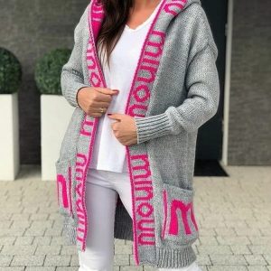 Mid-Length Knit Cardigan