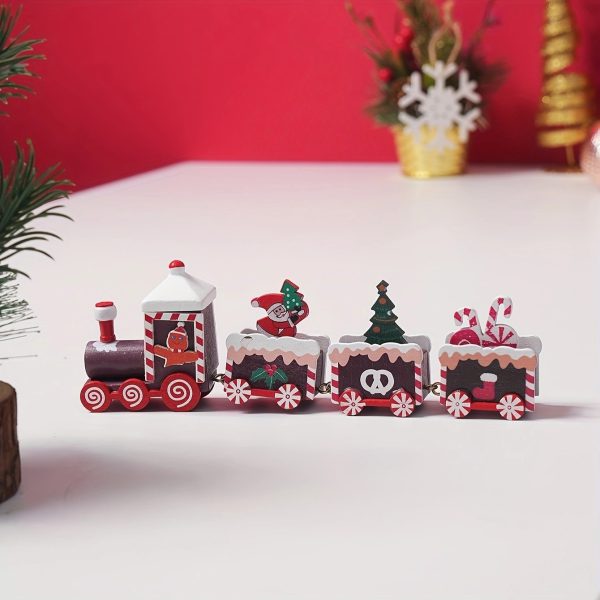 Wooden Christmas Train Ornament