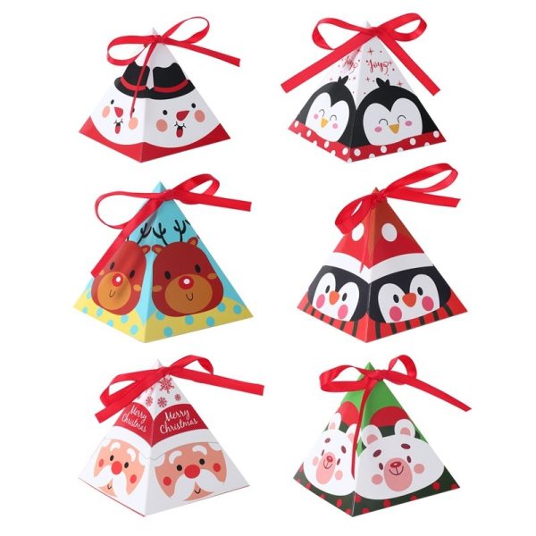 Christmas Triangle Candy Boxes – Santa & Snowman Treat Boxes