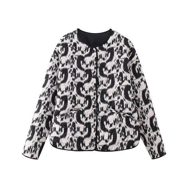 Animal Print Padded Jacket