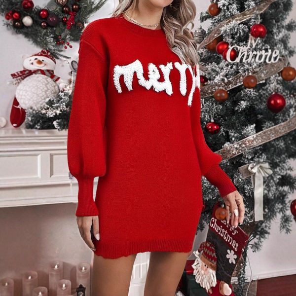 Christmas Knit Sweater Dress