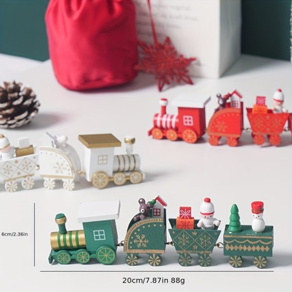 Wooden Christmas Train Ornament