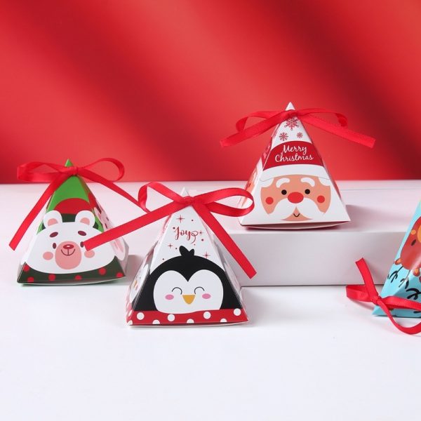 Christmas Triangle Candy Boxes – Santa & Snowman Treat Boxes