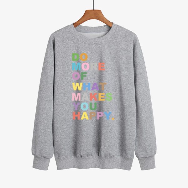 Colourful Slogan Print Sweater