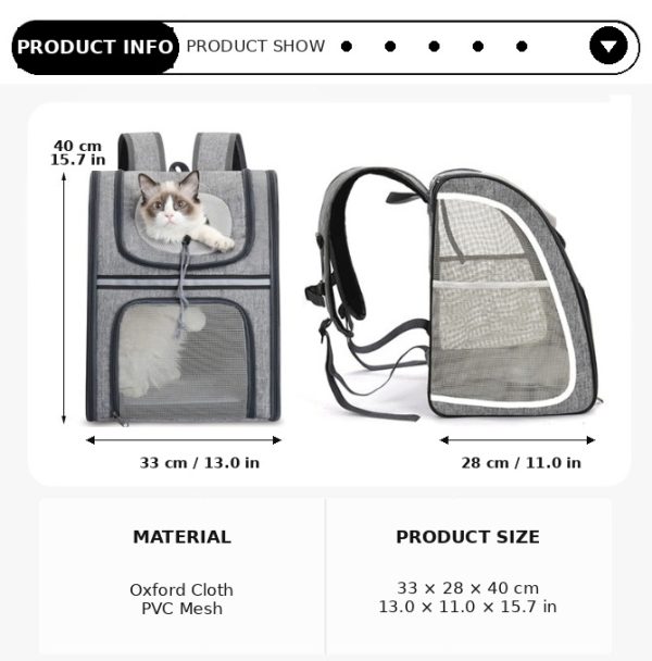 Collapsible Pet Backpack Carrier