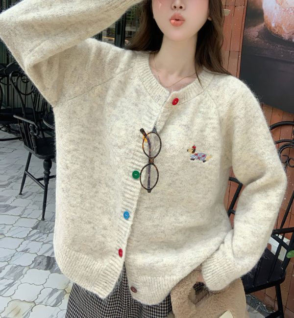 Embroidered Knit Cardigan