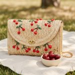 Cherry straw bag