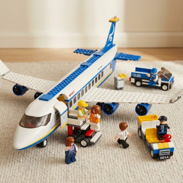 Children's Educational Plastic Plug-In Toy Airplane Aviation Series