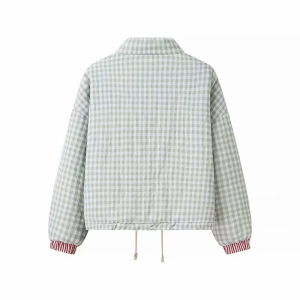 Plaid Cotton-Padded Coat