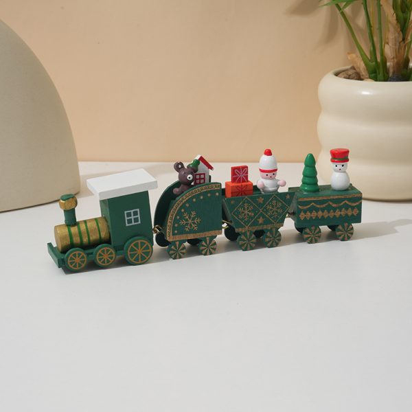 Wooden Christmas Train Ornament