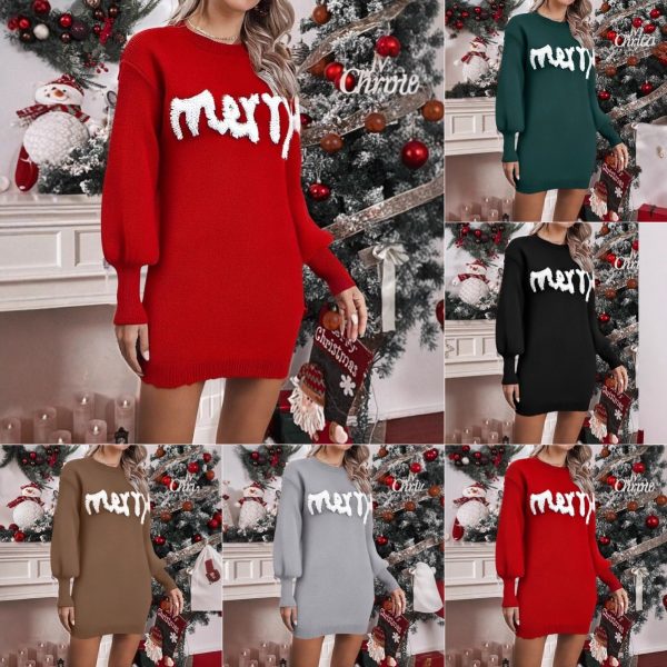 Christmas Knit Sweater Dress