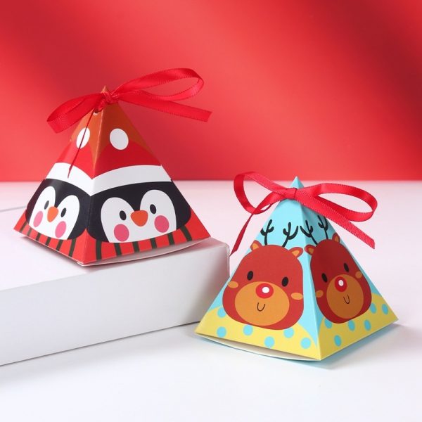 Christmas Triangle Candy Boxes – Santa & Snowman Treat Boxes