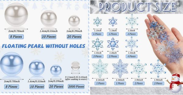 Christmas Vase Filler Set – Festive Hydrogel Decor