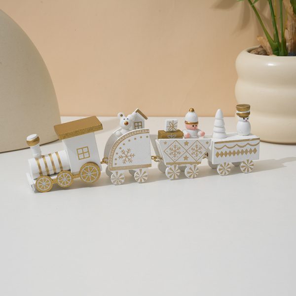 Wooden Christmas Train Ornament