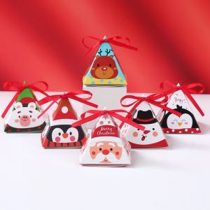 Christmas Triangle Candy Boxes – Santa & Snowman Treat Boxes