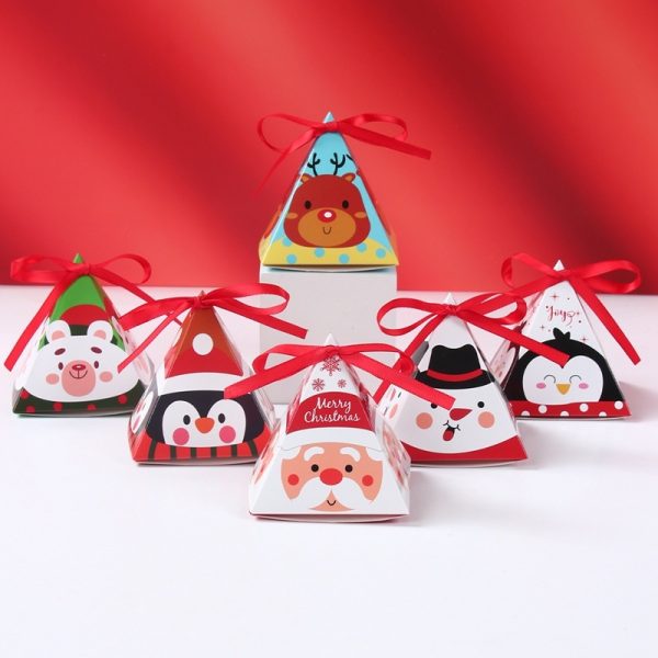 Christmas Triangle Candy Boxes – Santa & Snowman Treat Boxes